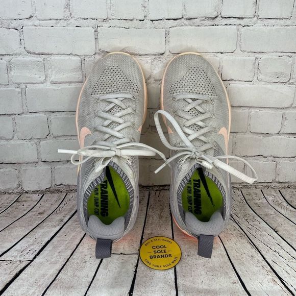 Nike Metcon Flyknit 2 training shoes. Women 6.5. Pink (salmon) and gray - Picture 5 of 8